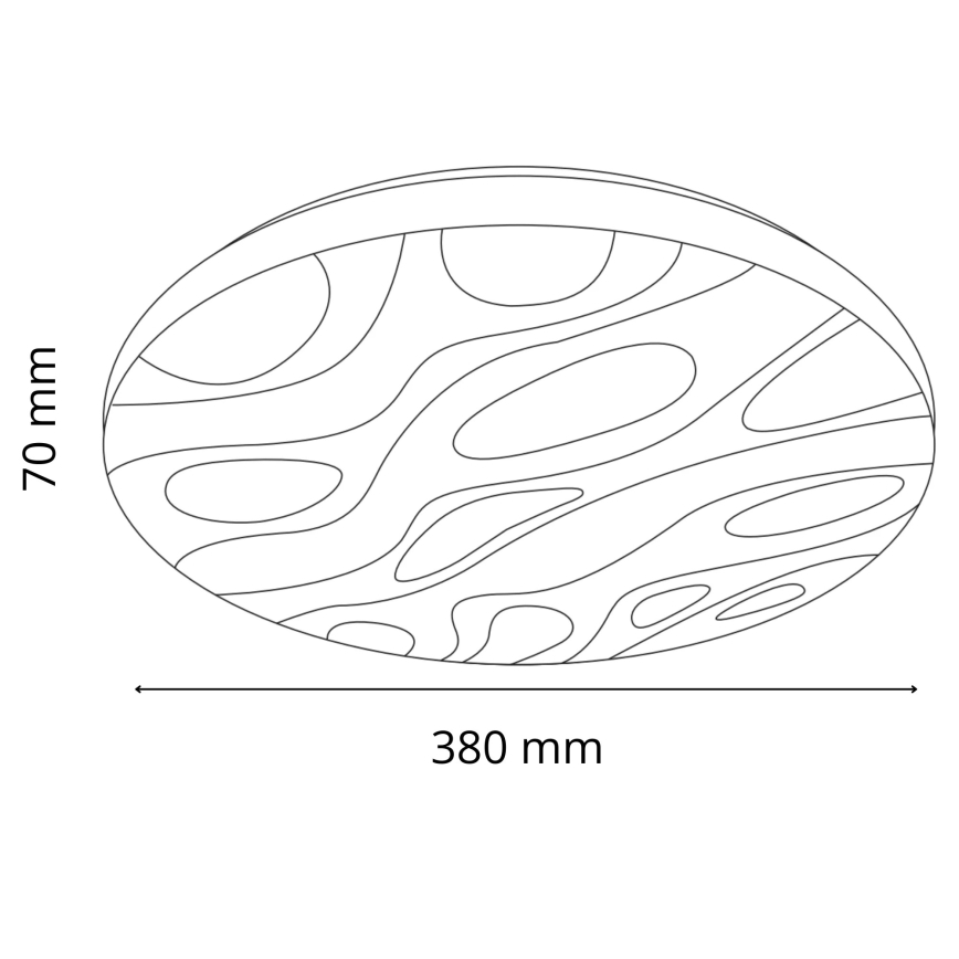 LED Kopalniška stropna svetilka CLOUD LED/24W/230V pr. 38 cm IP44