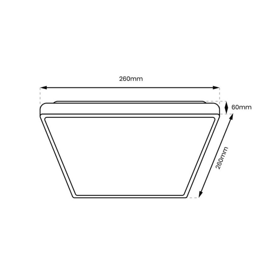 LED Kopalniška stropna svetilka DABAR LED/11W/230V 4000K 26x26 cm IP44