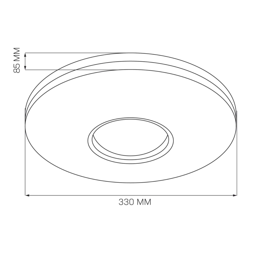 LED Kopalniška stropna svetilka DETROIT LED/18W/230V pr. 33 cm IP44