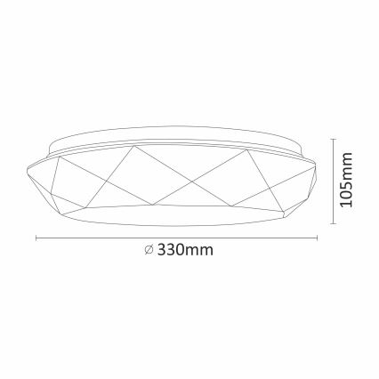 LED Kopalniška stropna svetilka GALAXY LED/17W/230V IP44