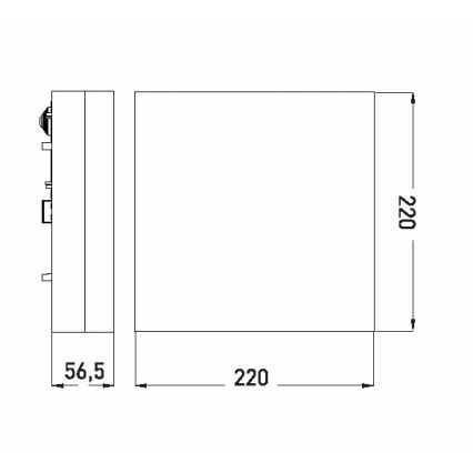 LED Kopalniška stropna svetilka LED/12W/230V 3000/4000/6000K 22x22 cm IP44