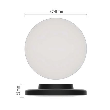 LED Kopalniška stropna svetilka LED/15W/230V 3000/4000/5700K IP55 črna
