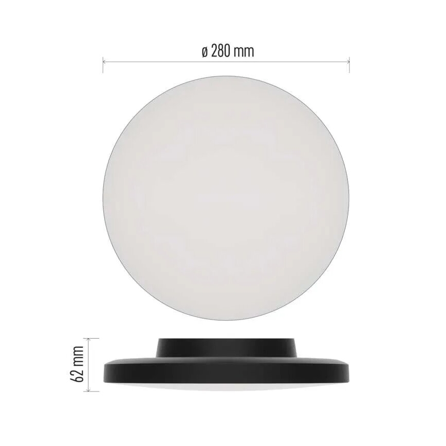LED Kopalniška stropna svetilka LED/15W/230V 3000/4000/5700K IP55 črna