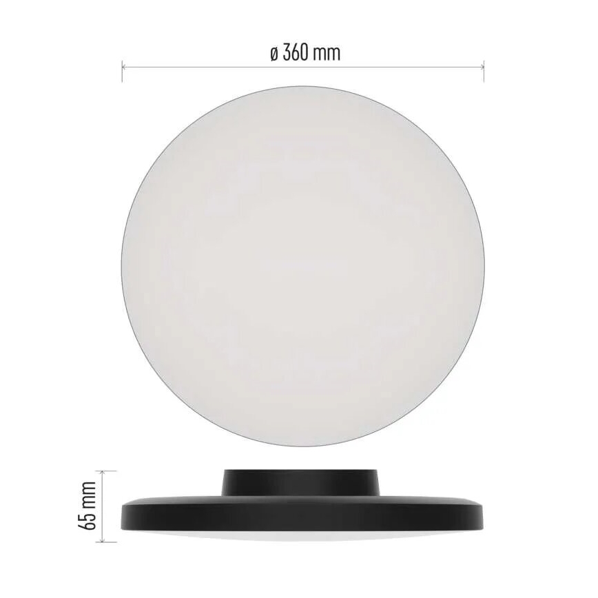 LED Kopalniška stropna svetilka LED/18W/230V 3000/4000/5700K IP55 črna