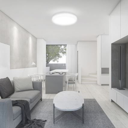 LED Kopalniška stropna svetilka LED/18W/230V 4000K IP44 pr. 22,5 cm bela