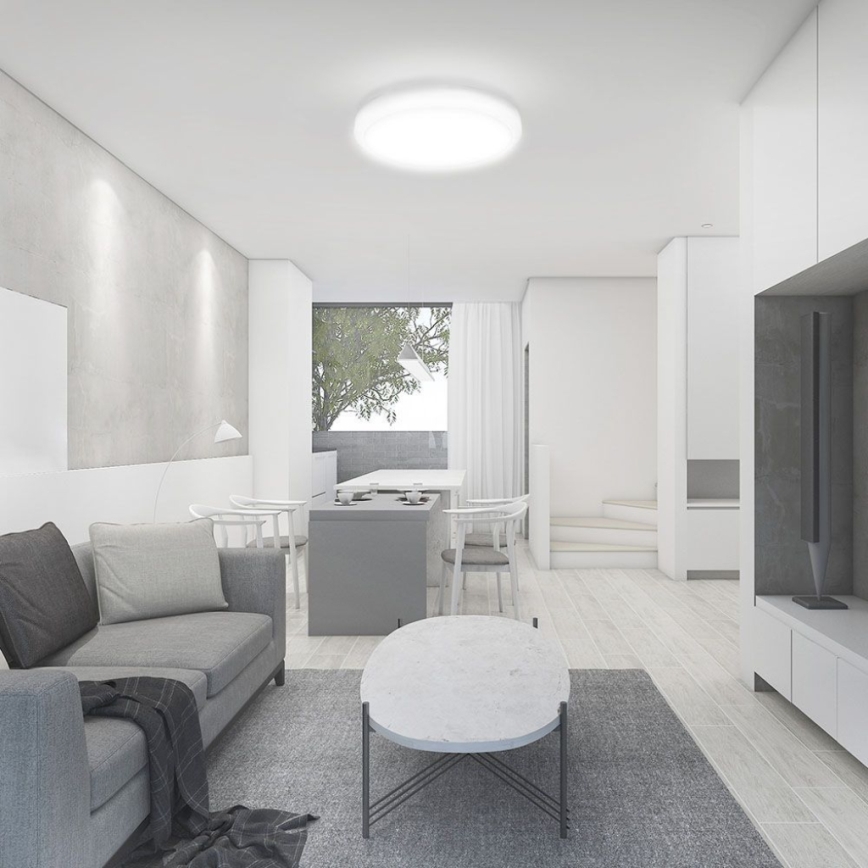 LED Kopalniška stropna svetilka LED/18W/230V 4000K IP44 pr. 22,5 cm bela