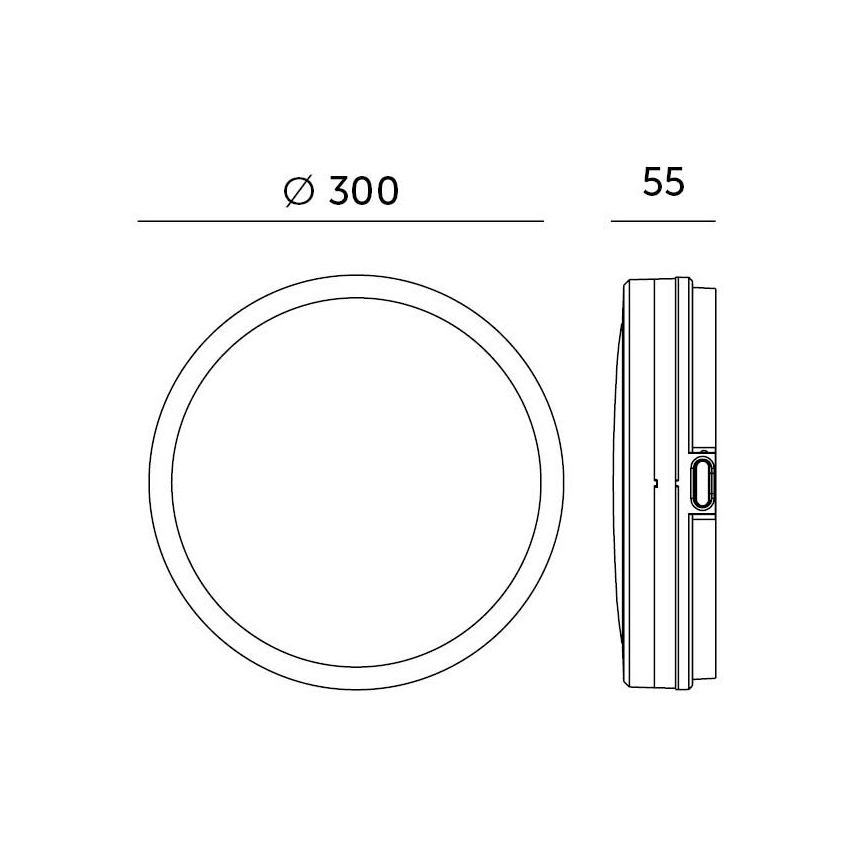 LED Kopalniška stropna svetilka LED/18W/230V 3000/4000/6500K IP65 pr. 30 cm črna