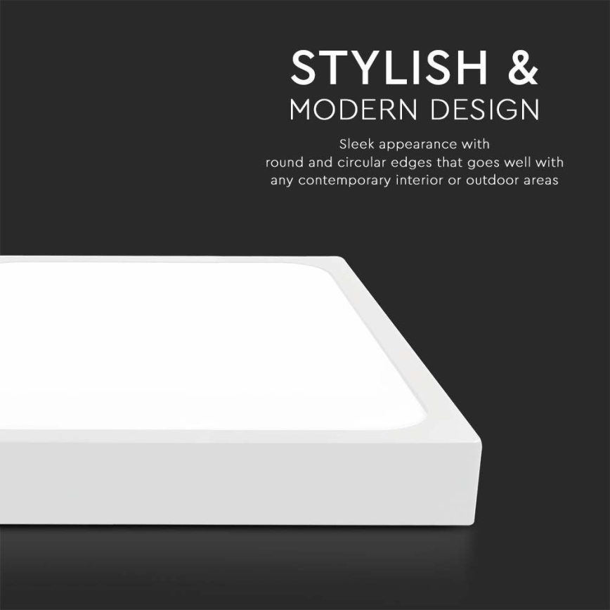 LED Kopalniška stropna svetilka LED/30W/230V 4000K IP44 42x42 cm bela