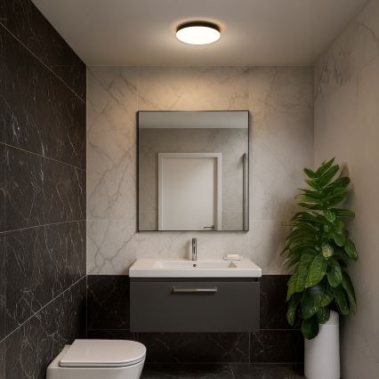 LED Kopalniška stropna svetilka MAYA LED/15W/230V pr. 33 cm IP44 črna