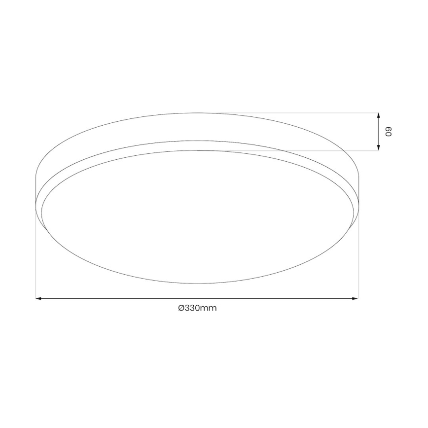 LED Kopalniška stropna svetilka MAYA LED/15W/230V pr. 33 cm IP44 črna