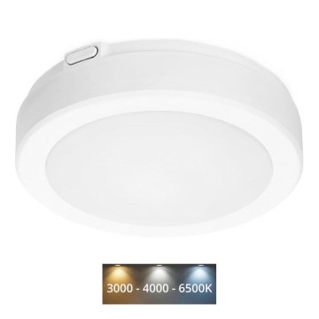 LED Kopalniška stropna svetilka NAIROS LED/12W/230V 3000/4000/6500K IP65 pr. 20 cm bela