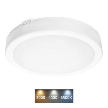 LED Kopalniška stropna svetilka NAIROS LED/18W/230V 3000/4000/6500K IP65 pr. 30 cm bela