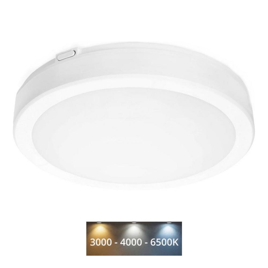 LED Kopalniška stropna svetilka NAIROS LED/18W/230V 3000/4000/6500K IP65 pr. 30 cm bela