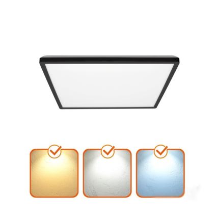 LED Kopalniška stropna svetilka NIVERA LED/12W/230V IP54 3000/4000/6000K 22,5x22,5 cm črna