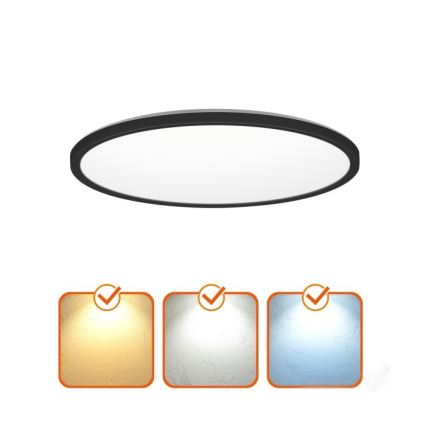 LED Kopalniška stropna svetilka NIVERA LED/12W/230V IP54 3000/4000/6000K pr. 22,5 cm črna