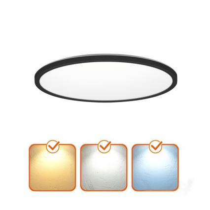 LED Kopalniška stropna svetilka NIVERA LED/18W/230V IP54 3000/4000/6000K pr. 30 cm črna