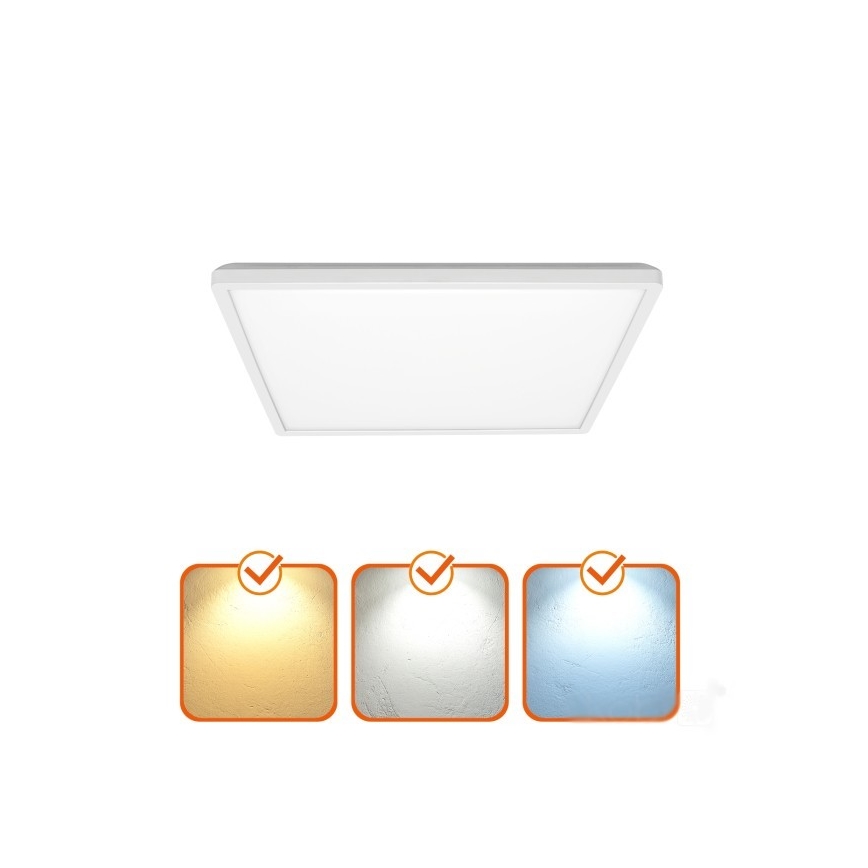 LED Kopalniška stropna svetilka NIVERA LED/24W/230V IP54 3000/4000/6000K 30x30 cm bela