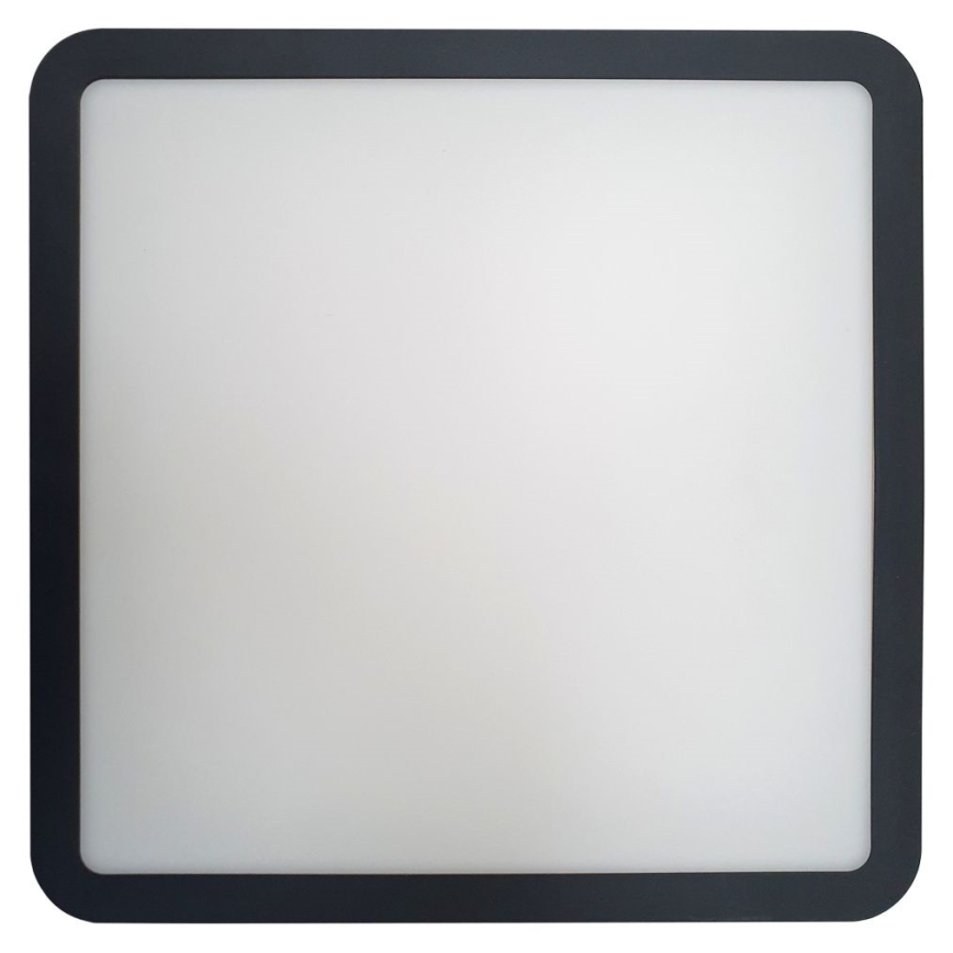 LED Kopalniška stropna svetilka s senzorjem ELLÉ LED/24W/230V 3000/4000/6500K 26x26 cm IP54 antracit