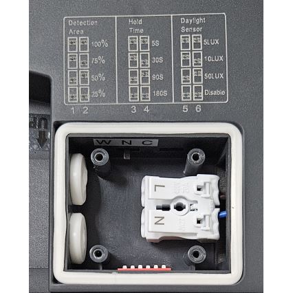 LED Kopalniška stropna svetilka s senzorjem ELLÉ LED/24W/230V 3000/4000/6500K 26x26 cm IP54 antracit