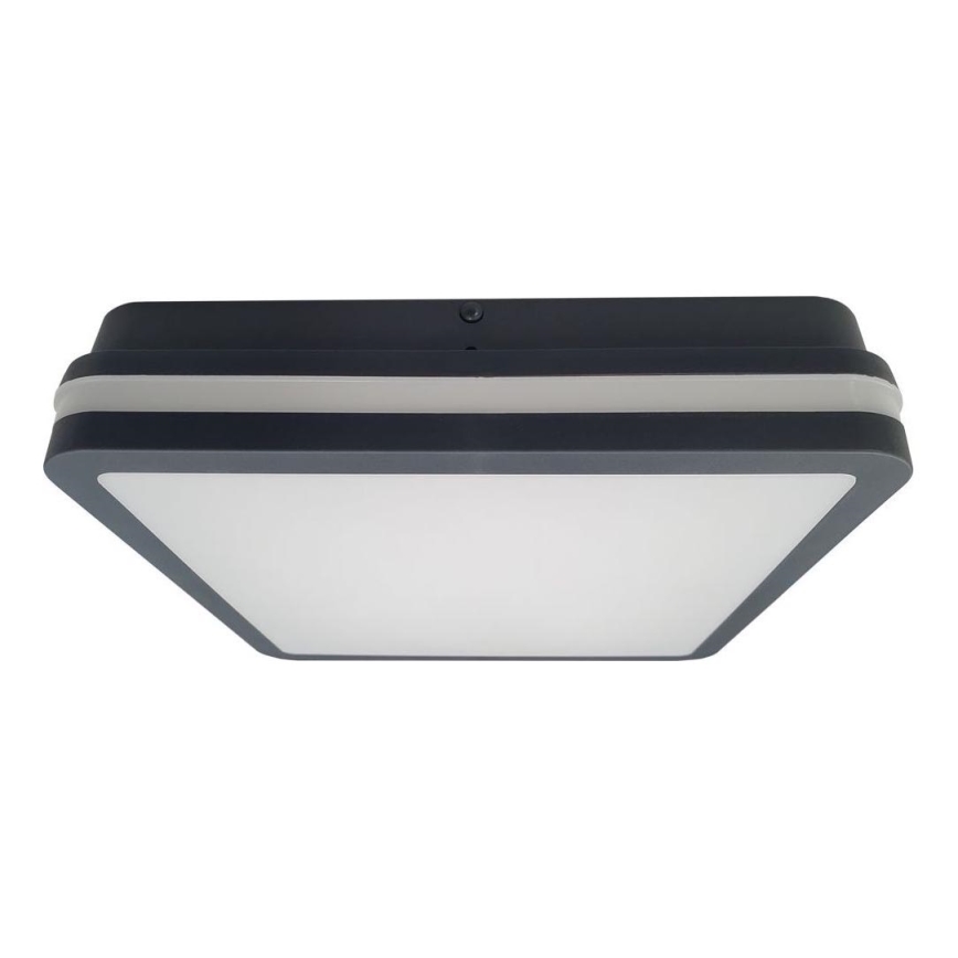 LED Kopalniška stropna svetilka s senzorjem ELLÉ LED/24W/230V 3000/4000/6500K 26x26 cm IP54 antracit