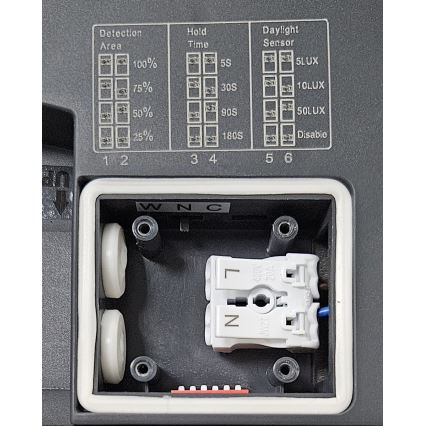 LED Kopalniška stropna svetilka s senzorjem ELLÉ LED/24W/230V 3000/4000/6500K pr. 26 cm IP54 antracit