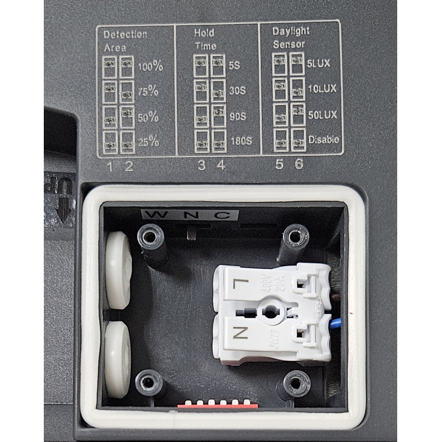 LED Kopalniška stropna svetilka s senzorjem ELLÉ LED/24W/230V 3000/4000/6500K pr. 26 cm IP54 antracit