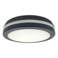 LED kopalniška stropna svetilka s senzorjem gibanja LED/20W/230V 3000/4000/6500K premer 23 cm IP54 antracitna