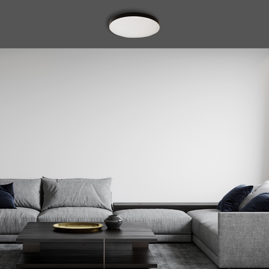 LED Kopalniška stropna svetilka s senzorjem MAYA LED/13W/230V pr. 33 cm IP44 črna