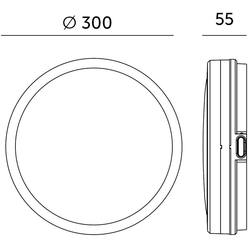 LED Kopalniška stropna svetilka s senzorjem NAIROS LED/18W/230V IP65 3000/4000/6500K pr. 30 cm črna + Daljinski upravljalnik