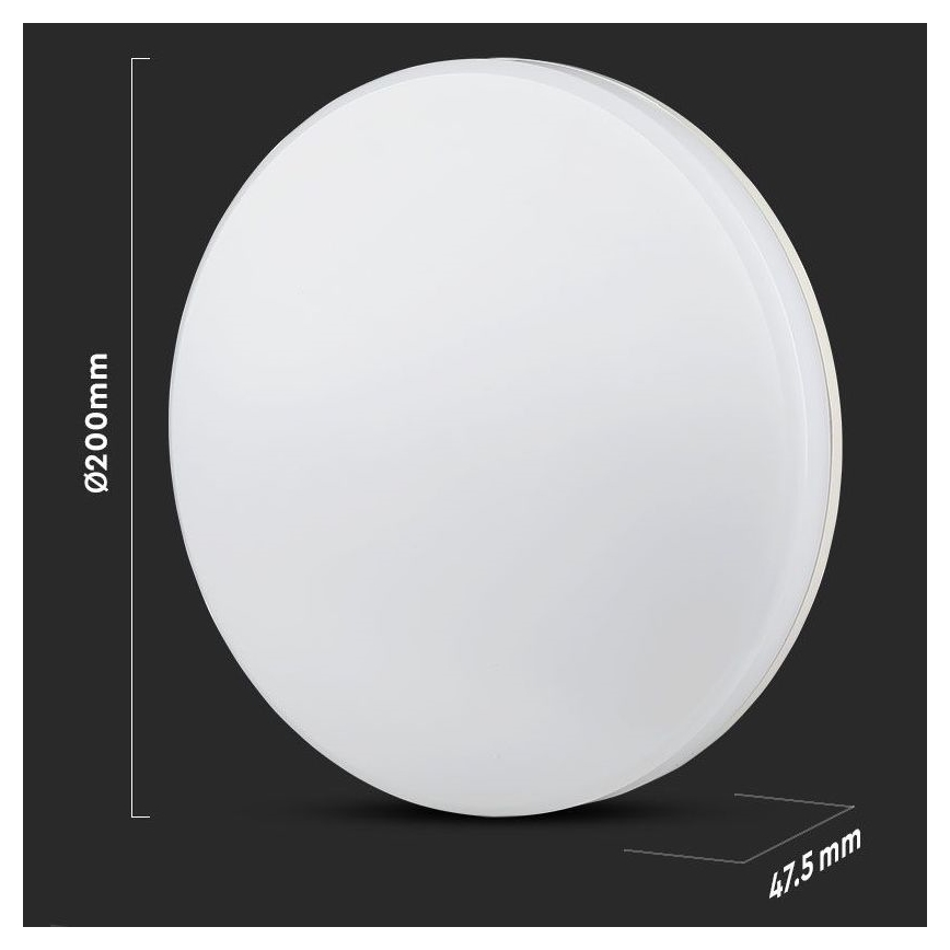 LED Kopalniška stropna svetilka SAMSUNG CHIP LED/15W/230V 20cm 3000K IP44