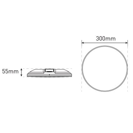 LED Kopalniška zatemnitvena stropna svetilka SLIDE LED/6/12/18/24W/230V 2900/4000/6200K IP44 bela