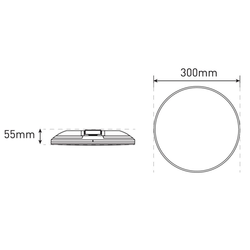 LED Kopalniška zatemnitvena stropna svetilka SLIDE LED/6/12/18/24W/230V 2900/4000/6200K IP44 bela