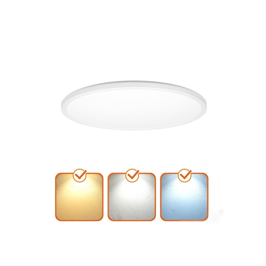LED kopalniška svetilka s senzorjem gibanja in mraka NIVERA LED/18W/230V IP54 3000/4000/6000K premer 30 cm bela + daljinski upravljalnik