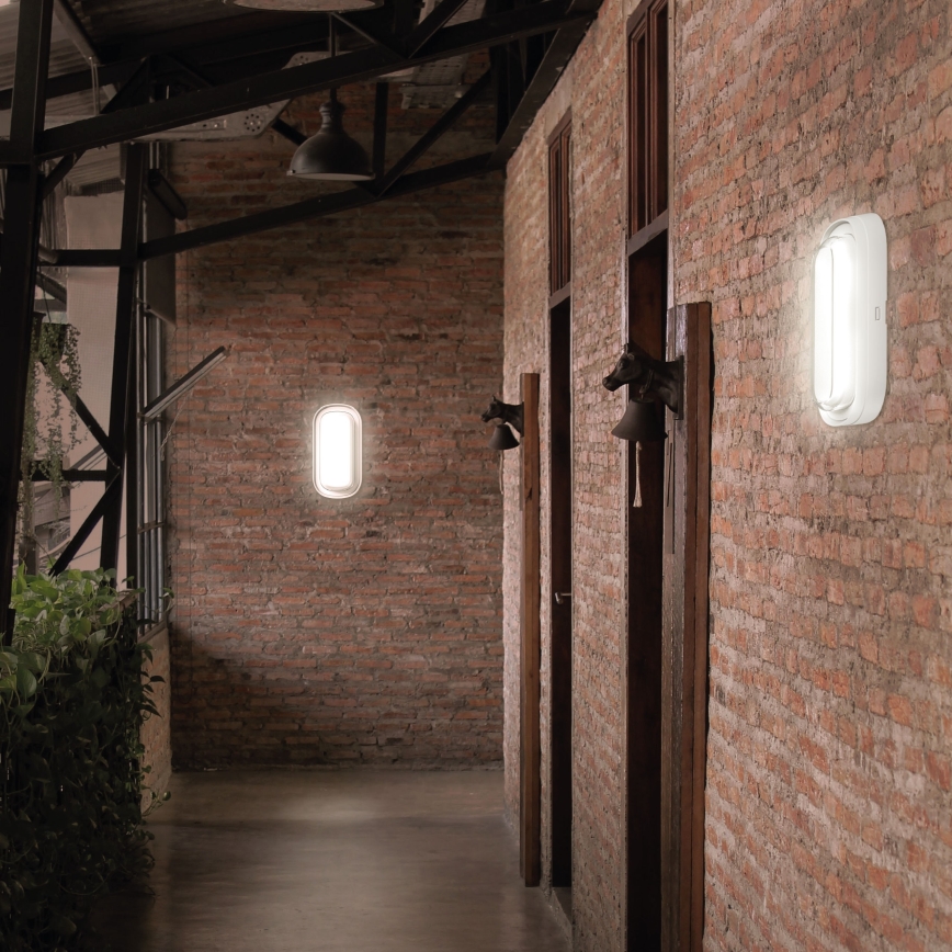 LED Kopalniška stenska svetilka PASTILO LED/15W/230V 2700/4000/6000K IK10 IP54 bela oval
