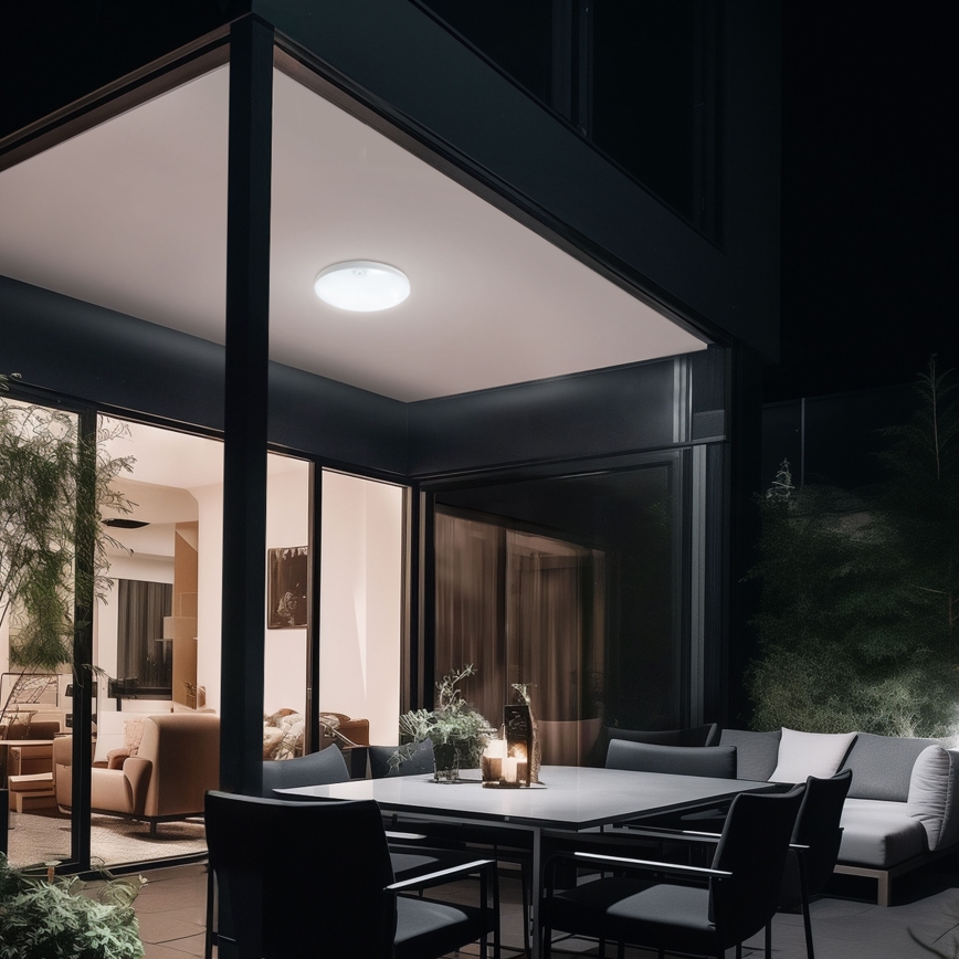 LED Kopalniška stenska svetilka s senzorjem gibanja NYMPHEA PROXI LED/18W/230V IP54 3000K