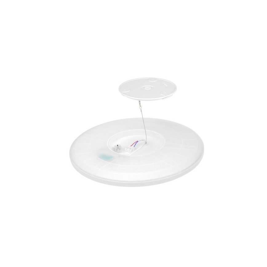 LED kopalniška svetilka s senzorjem gibanja in mraka NIVERA LED/12W/230V IP54 3000/4000/6000K premer 22,5 cm črna + daljinski upravljalnik