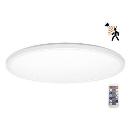 LED Kopalniška svetilka z motion in dusk senzor NIVERA LED/32W/230V IP54 3000/4000/6000K pr. 42 cm bela + Daljinski upravljalnik