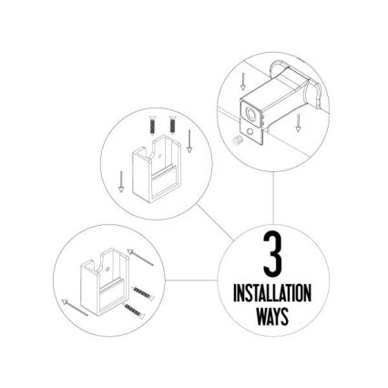LED kopalniška svetilka za ogledalo, 12 W, 230 V, 59,5 cm, IP44, bela