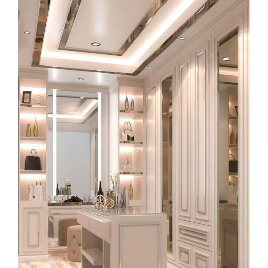 LED Kopalniška vgradna svetilka BONO LED/8W/230V 3000K IP65 sijajni krom