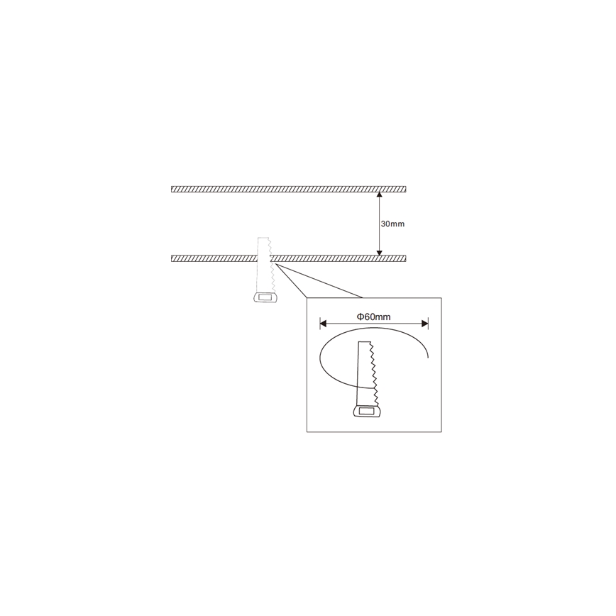 LED Kopalniška vgradna svetilka COCO LED/3W/230V IP44 bela