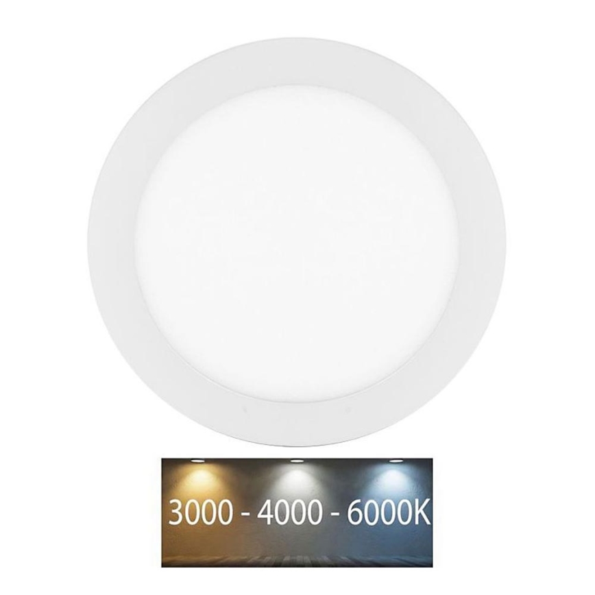 LED Kopalniška vgradna svetilka LADA LED/12W/230V 3000/4000/6000K pr. 17 cm IP44 bela