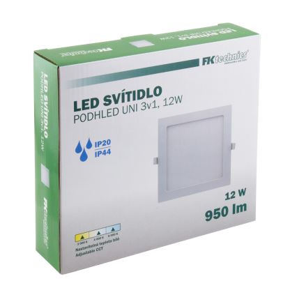 LED Kopalniška vgradna svetilka LED/12W/230V 3000/4000/6000K IP44