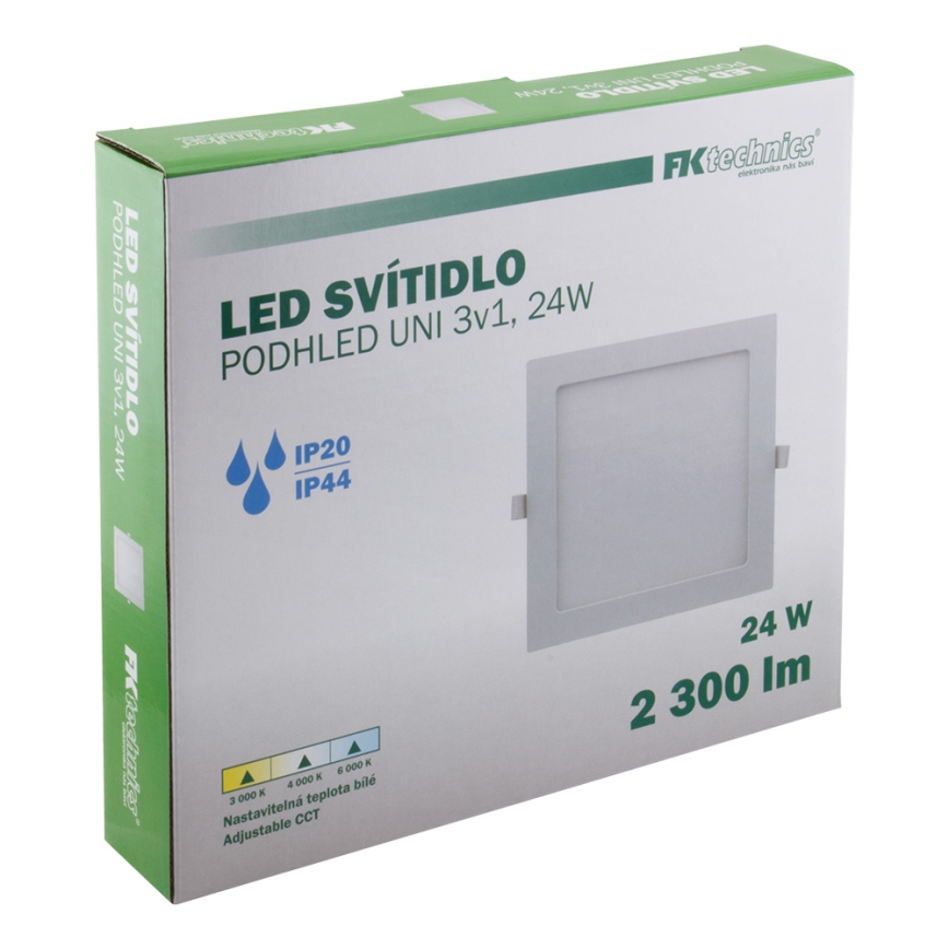 LED Kopalniška vgradna svetilka LED/24W/230V 3000/4000/6000K IP44
