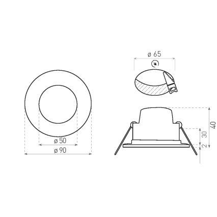 LED Kopalniška vgradna svetilka BONO LED/5W/230V 3000K IP65 bela