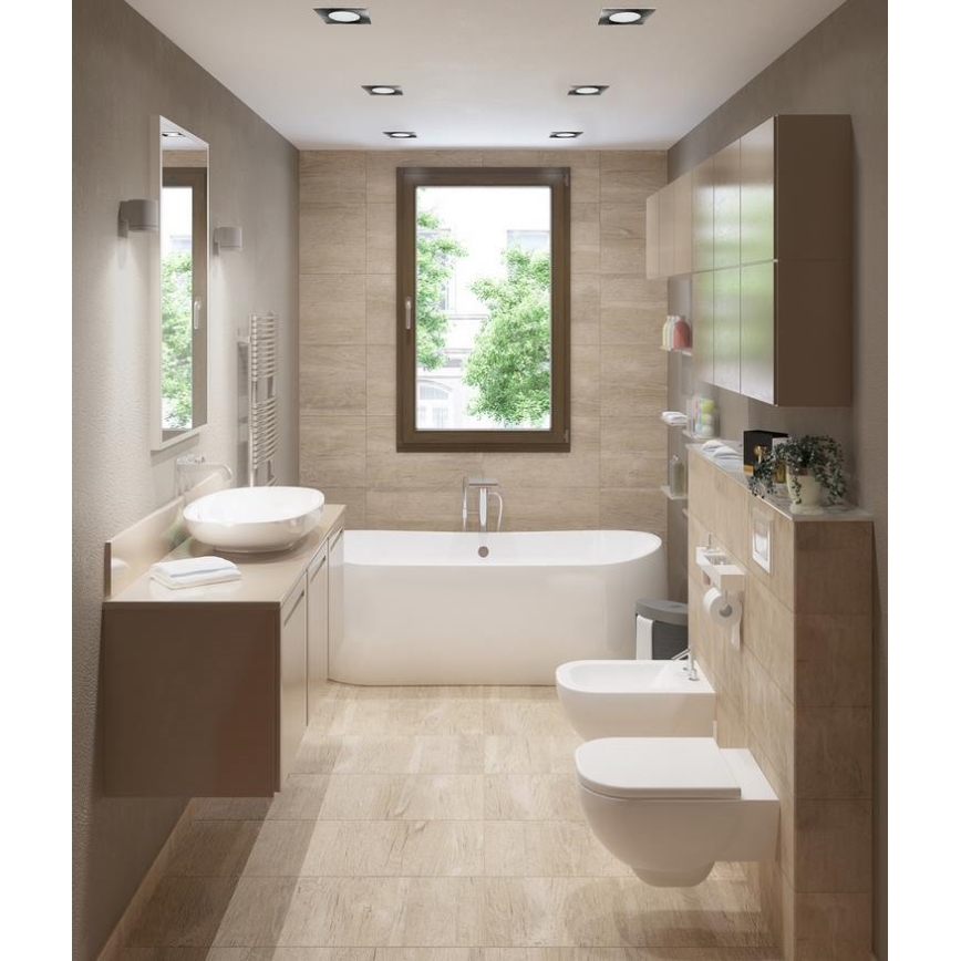 LED Kopalniška vgradna svetilka BONO LED/5W/230V 3000K IP65 sijajni krom
