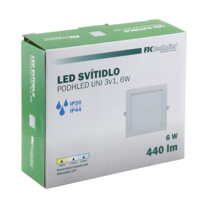 LED Kopalniška vgradna svetilka LED/6W/230V 3000/4000/6000K IP44