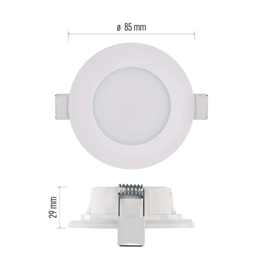 LED Kopalniška vgradna svetilka LORI LED/4,5W/230V IP65 2700/4000K pr. 8,5 cm bela