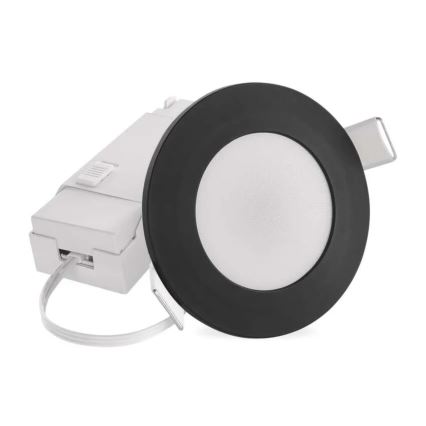 LED Kopalniška vgradna svetilka LORI LED/4,5W/230V IP65 2700/4000K pr. 8,5 cm črna