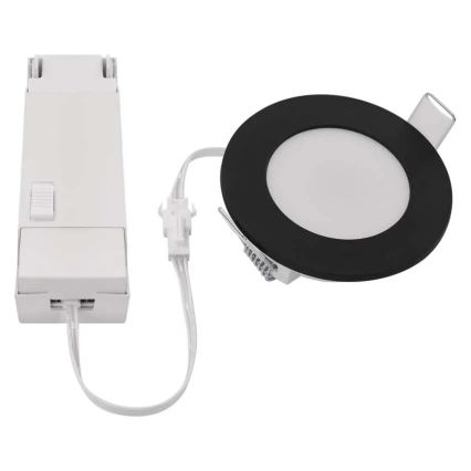LED Kopalniška vgradna svetilka LORI LED/4,5W/230V IP65 2700/4000K pr. 8,5 cm črna