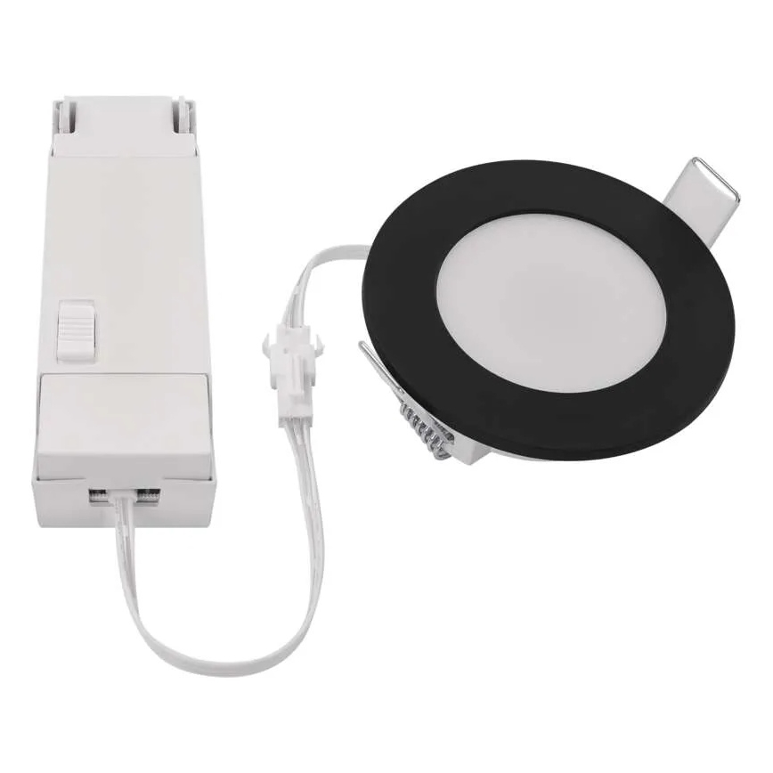 LED Kopalniška vgradna svetilka LORI LED/4,5W/230V IP65 2700/4000K pr. 8,5 cm črna